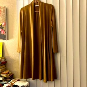 SUSAN GRAVER MIDI DUSTER WITH HIDDEN POCKETS